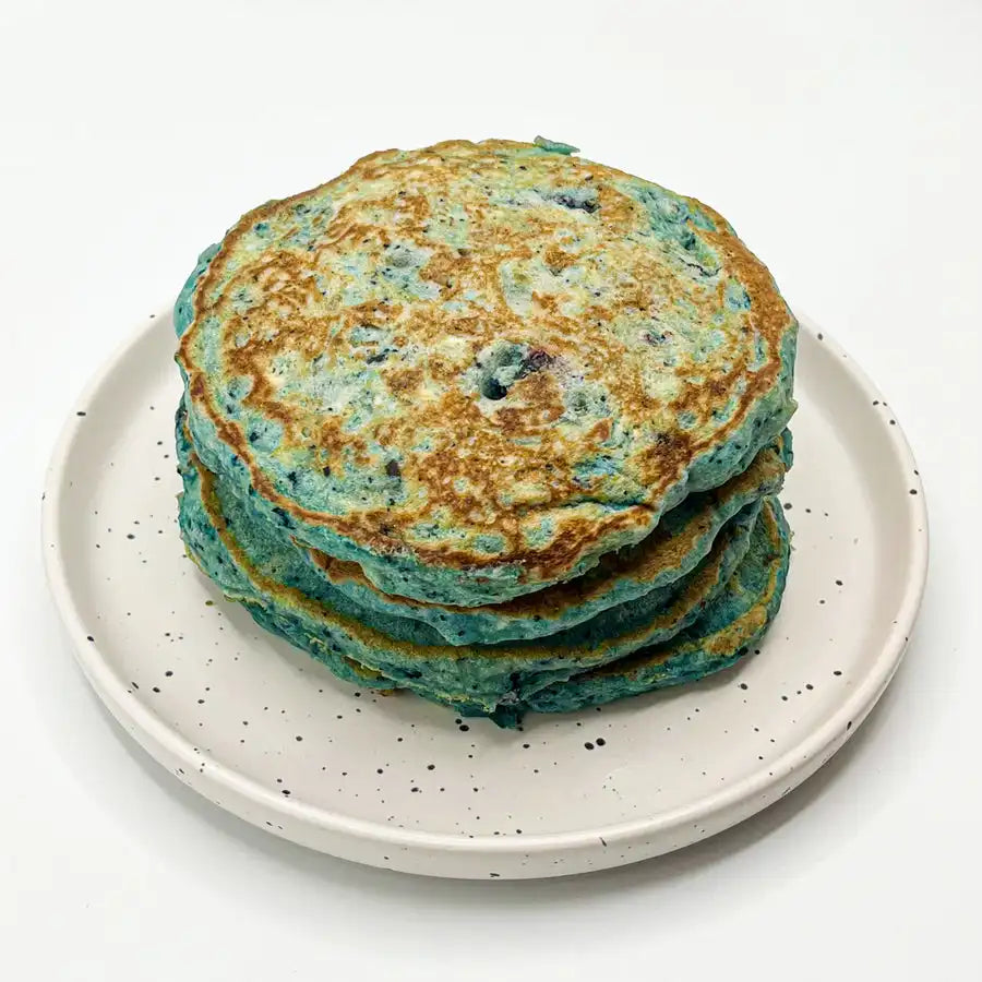 Hawaiian Macadamia Nut Pancakes with Blueberry