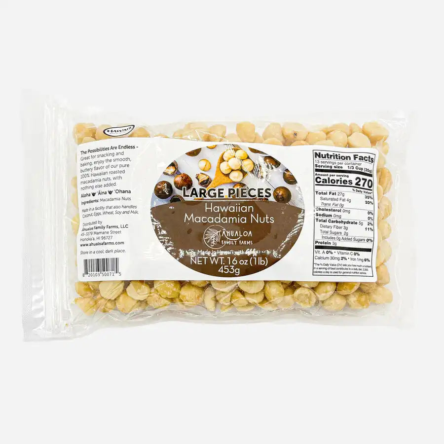 Hawaiian Macadamia Nut Large Pieces